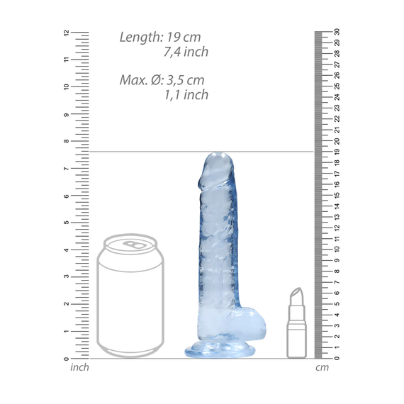 Фалоімітатор - Realrock Dildo 7" Blue | Зображення 3