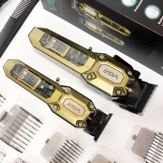 Стильная машинка для стрижки VGR 2 в 1 VGR V-600 V-900, Профессиональный триммер с набором насадок CZ-15 | Зображення 2