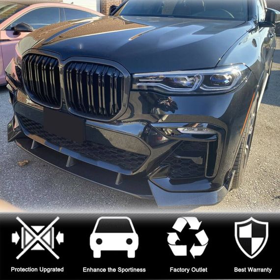 Накладка на передній бампер Карбон (M-Sport) для BMW X7 G07 2019- рр | Зображення 3
