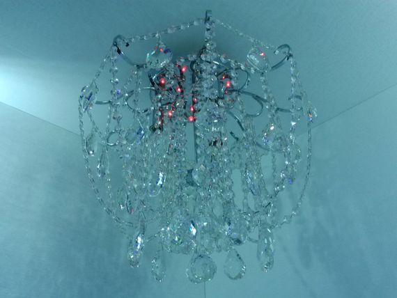 Люстра стельова кришталева з пультом 25486 Хром 42х45х45 см. | Зображення 5