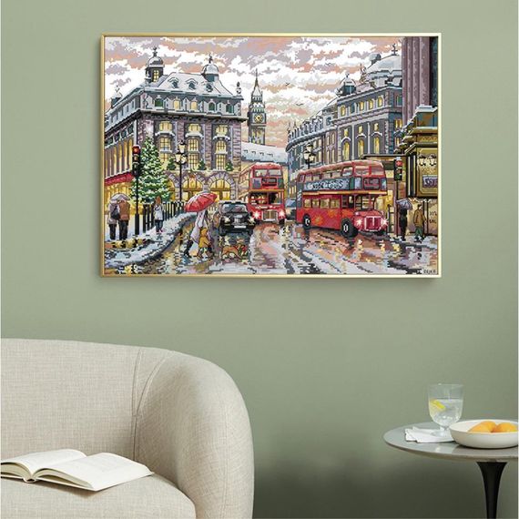 Набір для вишивання за нанесеною на канву схемою "Street View 8". AIDA 14CT printed 54*41 см | Зображення 9