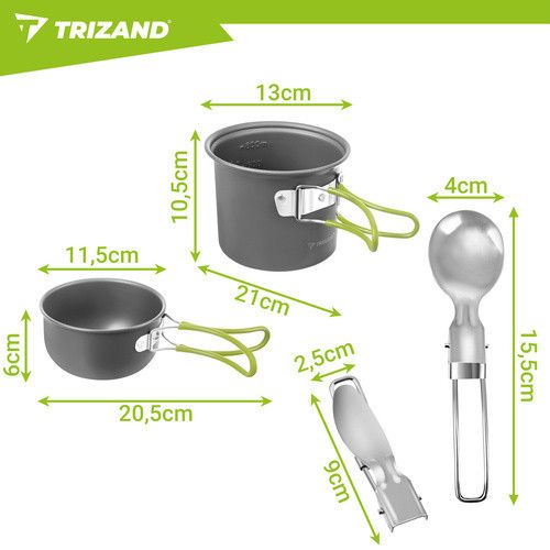 Набір туристичного посуду 1,2 л Trizand 27413 | Зображення 3