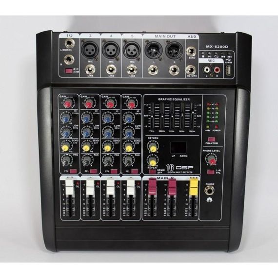 4-х канальний Bluetooth аудіо мікшер з USB Mixer BT 5300D/5200D 4ch | Зображення 2