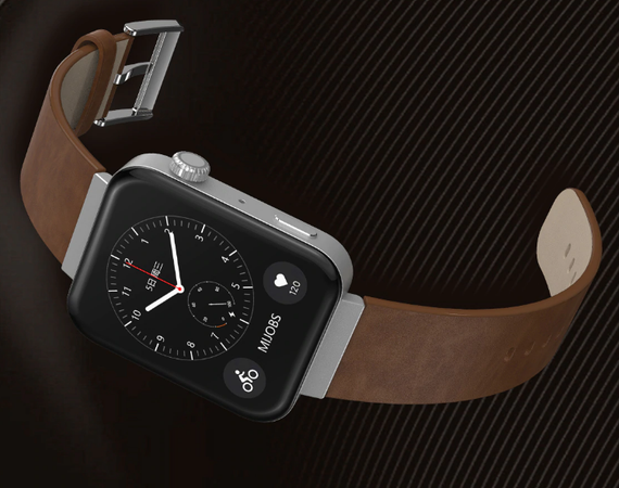 Кожаный ремешок Primo Mijobs для смарт часов Xiaomi Mi Watch - Light Brown | Зображення 1