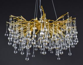 Люстра підвісна кришталева 27228 Золото 45-190х80х80 см.