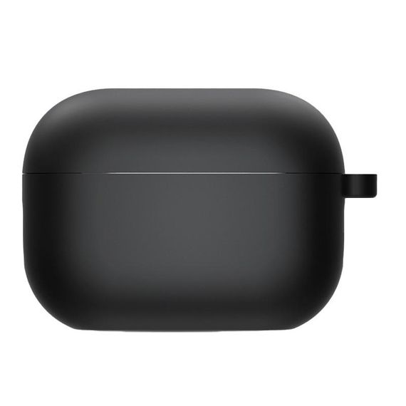 Силіконовий футляр з мікрофіброю для навушників Airpods Pro 3 Чорний / Black