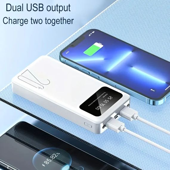 Портативный Power Bank 20000 мАч, 5В/2А, Два USB-розетки для iOS/Android телефонов | Зображення 2