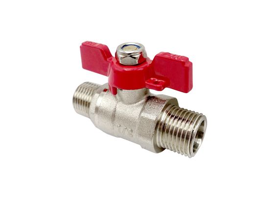 Кран кульовий Nickel PRO PN40 1/2" ЗЗ червоний метелик ASCO 1/26 | Зображення 4