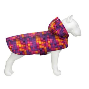 Дощовик-накидка з капюшоном для собак WAUDOG Clothes, малюнок "Куби 3Д", M, А 40-43 см, B 52-62 см, С 33-42 см