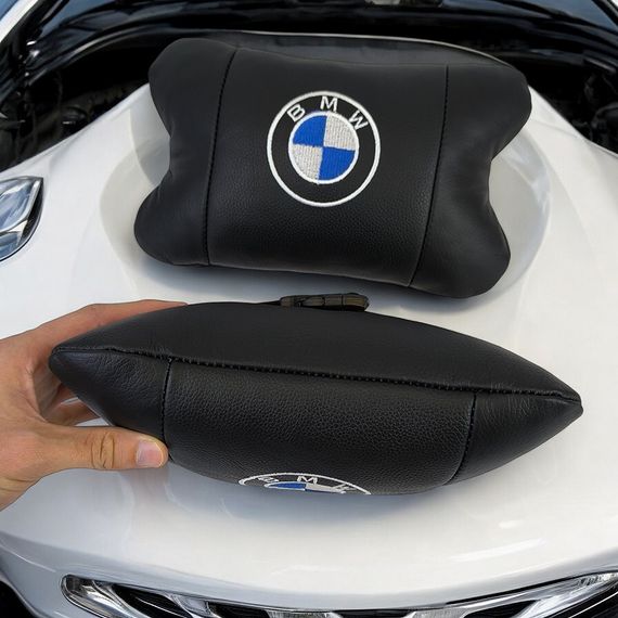 Подушка для комфорту в авто BMW, Подушка під голову для поїздок, Автоподушка подарунок JD-41 | Зображення 4