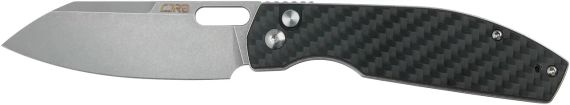 Нож CJRB Ekko Button Lock CF Black