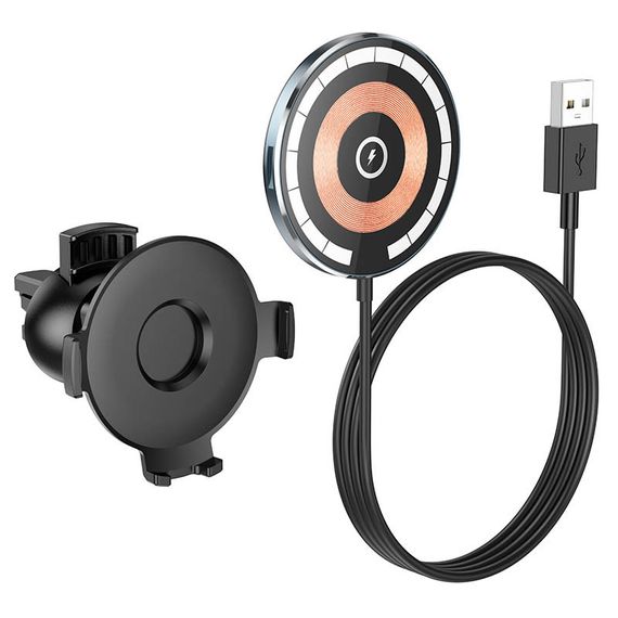 Автотримач з БЗП Hoco CW42 магнітний Black | Зображення 1