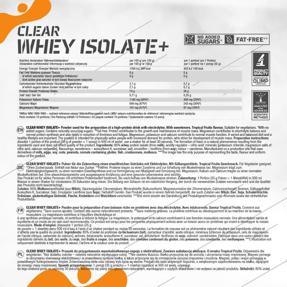 Протеин Olimp Clear Whey Isolate+ 350 г, тропические фрукты | Зображення 1