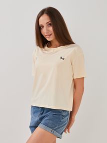 Футболка з принтом жіноча  GENUA 808 L  Вершковий shop (2000999524493)