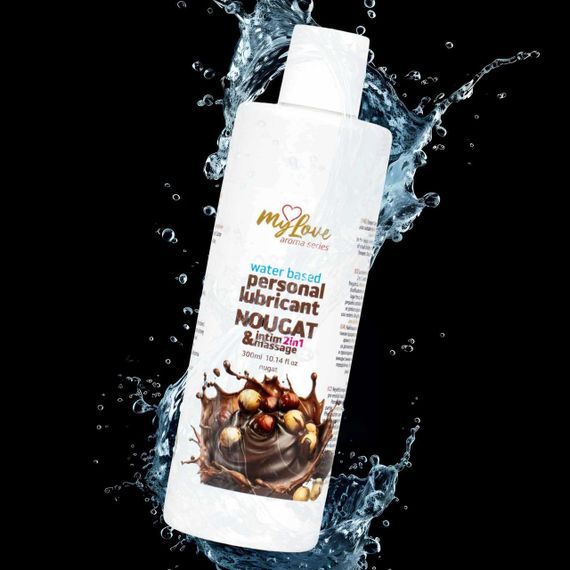 2в1 лубрикант та масажний гель - MyLove Aroma Series Intim&Massage Nougat, 300 мл Sex Aura | Зображення 3