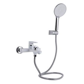 Смеситель для ванны Qtap Jay (c душевым гарнитуром) QTJAY259CRW45553 Chrome/White