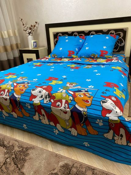 Комплект постельного белья Soft полуторный Щенячий патруль Трио Paw Patrol 150х215 см | Зображення 1