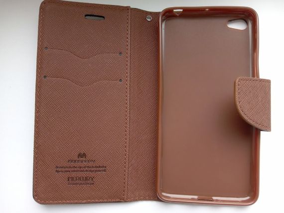 Чохол-книжка Goospery для Lenovo S60 чорний/коричневий | Зображення 2