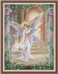 Набір для вишивання за нанесеною на канву схемою "Millennium Angel". AIDA 14CT printed 48*61 см