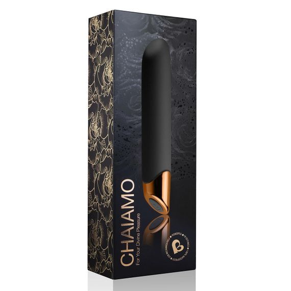 Потужний вібратор Rocks Off Chaiamo Black, soft-touch силікон, до 3-х годин роботи, водостійкий Sex Aura | Зображення 1