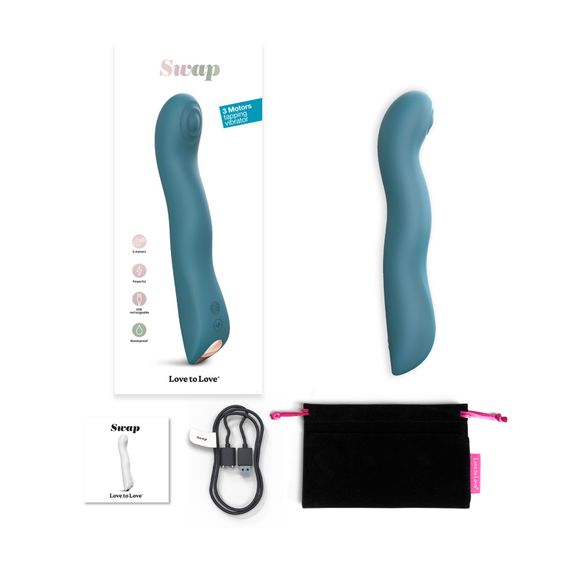 Вібратор Love To Love SWAP - TEAL ME, з пульсівною перлиною для точки G, 3 мотори, гнеться | Зображення 5