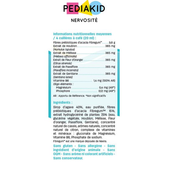 Комплекс для профілактики сну у дітей Pediakid Комплекс "Погано спить " Nervosite Sirop 125 ml Black Currant + Sommeil 125 ml Cherry | Зображення 1