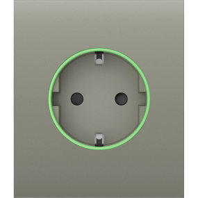 Ajax CenterCover (smart) [type F] [55] ASP olive фронтальна панель - Розетки