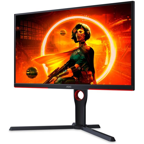 TFT 24.5" AOC 25G3ZM/BK, VA, 240Гц, 0,5 мс, 2х HDMI, DP, USB-hub, HAS, Pivot, чорний | Зображення 2