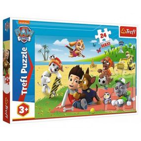 Пазлы MAXI "Веселье на лужайке. Nickelodeon. Щенячий патруль" 24 эл. 14346 Trefl (5900511143461)