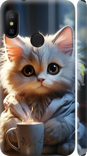 Чохол на Xiaomi Redmi 6 Pro Білий кіт "5646m-1595-2448"