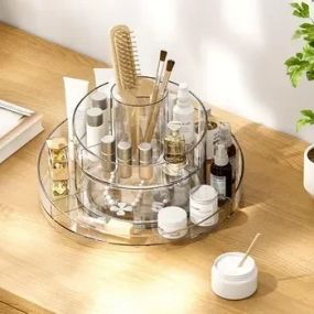 Органайзер для косметики  вращающийся на 360 градусов, 2 уровня