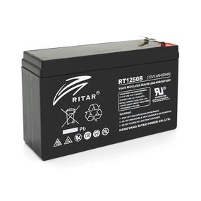 Акумуляторна батарея AGM RITAR RT1250BL, Black Case, 12V 5.0Ah ( 150 х 50 х 93 ) Q10