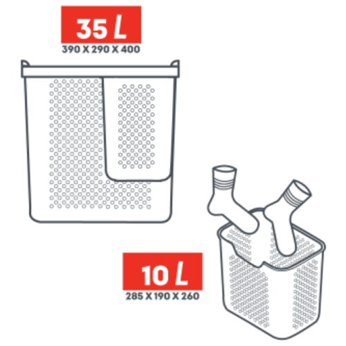 Кошик для білизни 35л з органайзером карамель Simple Алеана | Зображення 2