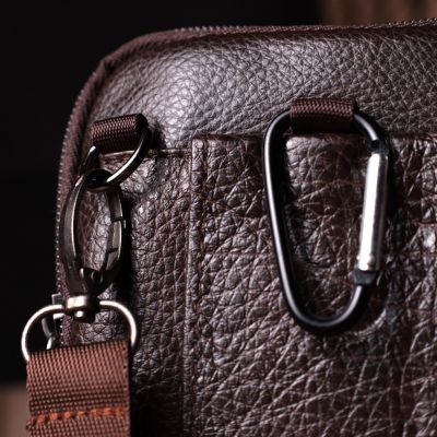 Сумка Vintage Чоловіча на пояс з натуральної шкіри Коричнева (22141) | Зображення 7