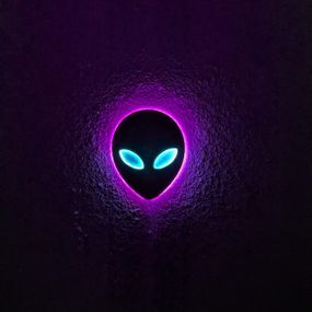 Панно декоративне картина на стіну Прибулець LED підсвітка 16 кольорів телефон 300х243 acr-p000226