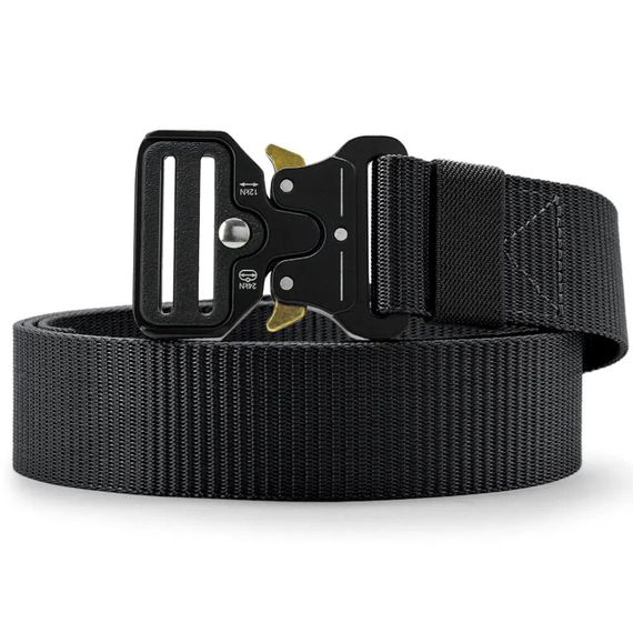 Тактический ремень с металлической пряжкой 125 см, Tactical Belt, Черный / Мужской ремень | Зображення 3