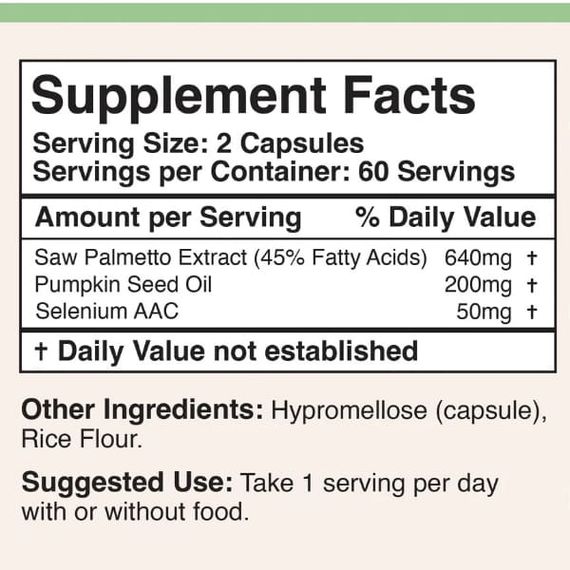 Комплекс для здоров'я передміхурової залози Double Wood Prostate Support Supplement 120 Caps | Зображення 1