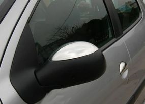 Накладки на дзеркала (2 шт) OmsaLine - Італійська нержавійка для Peugeot 206