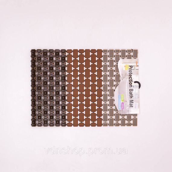 Килимок для ванної туалету душу із полівінілхлориду на присосках 73×40 см HP-42-7BR | Зображення 1