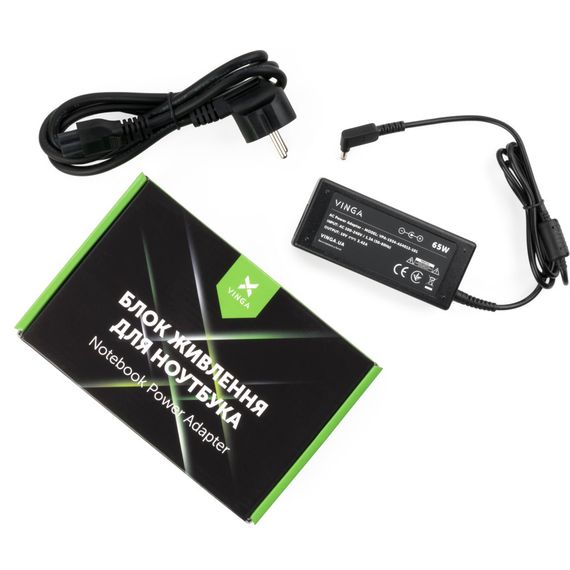 Блок живлення до ноутбуку Vinga ASUS 65W 19V 3,42A 4.0 *1.35 (VPA-1934-AS4013-101) | Зображення 3