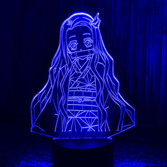 Акриловый светильник-ночник Незуко Камадо 3 синий tty-n001367