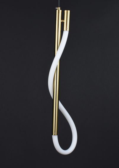 Люстра світлодіодна підвісна LED світильник для квартири на стелю лед 27640 Латунь 85-180х14х10 см.