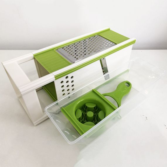 Тертка слайсер для овочів MULTI PURPOSE GRATER, Мультислайсер ручний, Терка-овочерізка BS-118 на присосці | Зображення 4