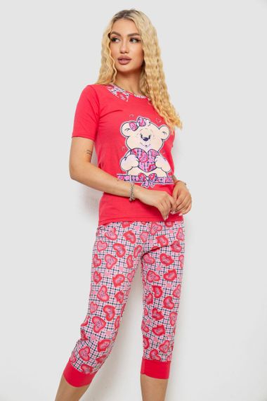 Пижама женская  -уценка, цвет коралловый, 243R03675-U-1 | Зображення 2