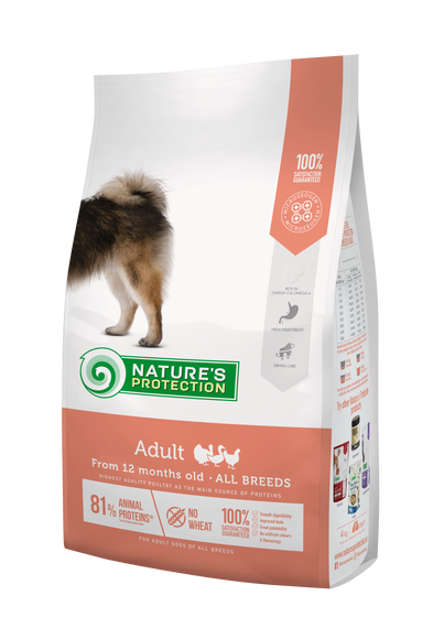 Корм Nature's Protection Adult All Breeds сухий для дорослих собак 4 кг