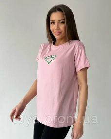 Футболка для жінок колір рожевий розмір M FI_007452