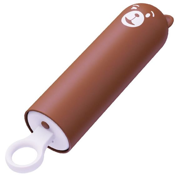 Вибратор CuteVibe Teddy Brown (Pink Dildo), реалистичный вибратор под видом мороженого | Зображення 1