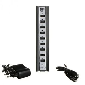 Разветвитель USB HUB на 10 портов с активной зарядкой 220V. JT-979 Цвет: черный