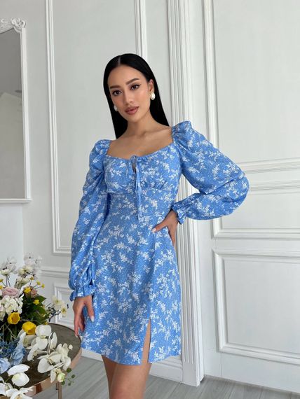 Жіноча літня сукня колір блакитний р.46 437206 | Зображення 6