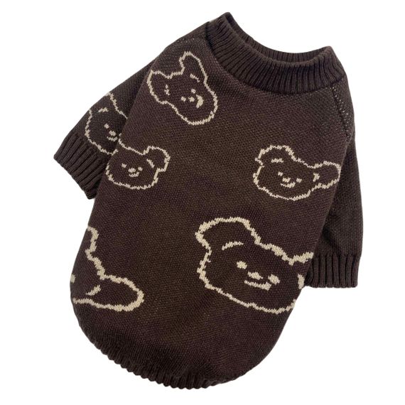 Светр в'язаний Ведмідь коричневий Y-286 | Зображення 1